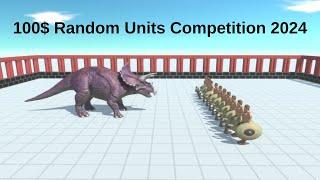 100$ Random Units Competition 2024 ARBS | Animal Revolt Battle Simulator