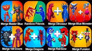 Merge Master, Merge Blue Monster, Merge Monsters 100 Doors, Merge Dragons, Merge Rainbow Friends