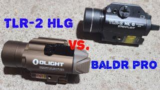 Streamlight TLR-2 HLG vs Olight Baldr Pro: Beam Comparison #shorts