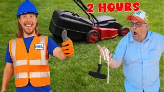 Handyman Hal helps Benji with Mowing the Lawn | Handyman Hal and Friends