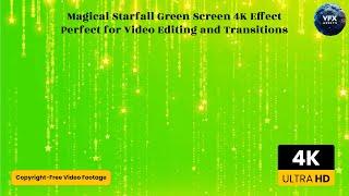 Magical Starfall Green Screen 4K Effect | Perfect for Video Editing and Transitions #greenscreen