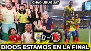 LOCURA TOTAL LOS ELIMINAMOS CON 10 REACCIÓN COLOMBIA vs URUGUAY 1-0 SEMIFINAL Copa América 2024