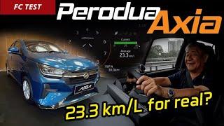 Perodua Axia 2023 [Fuel Consumption Test] in Real World Conditions | YS Khong Driving