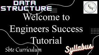 Syllabus of Data Structure| SBTE Curriculum| By- Engineers Success Tutorial