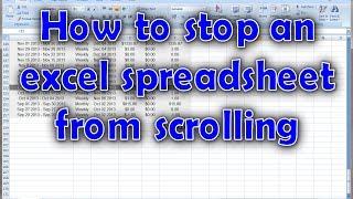 how to stop excel spreadsheet from scrolling when you press the arrow keys