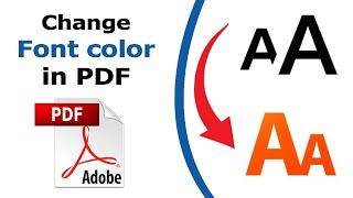 How to Change Font color in pdf using adobe acrobat pro dc