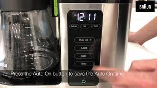 Braun MultiServe Coffee Machine - How To Set the Clock + Program Auto On function