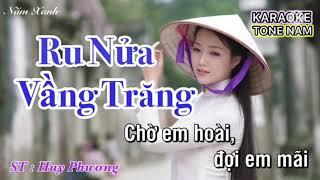 Karaoke Ru Nửa Vằng Trăng | Tone Nam