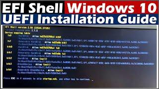 How to Install Windows 10 UEFI by Using EFI Shell | Windows 10 Installation Guide Step by Step