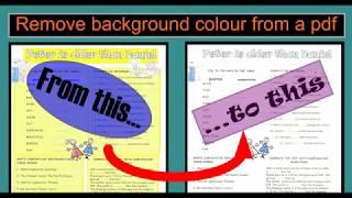 How to Remove Background Colour of pdf with Gimp.