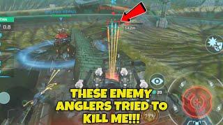 THESE ENEMY ANGLERS TRIED TO KILL ME IN WAR ROBOTS!!! #warrobots #wr #gameplay #shorts #short