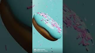 My attempt at “Blender Guru’s Donut Tutorial” #donut #blender #animation #render