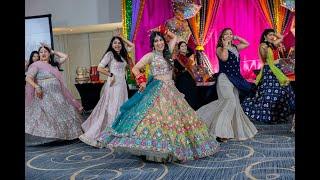 Punjabi Bride and Bridesmaids Sangeet Dance Performance | Ruby and Amit Wedding