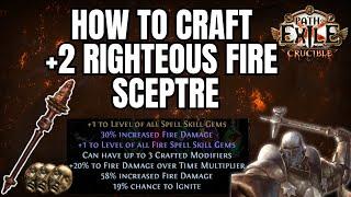 POE 3.21 - Crafting +2 RF Sceptre Guide - Righteous Fire Jugg - Path of Exile Crucible Profit Craft
