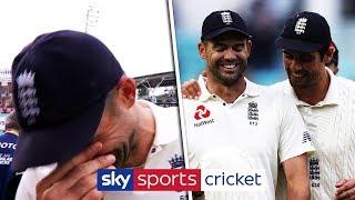 Jimmy Anderson struggles to hold back his tears over Cook retirement
