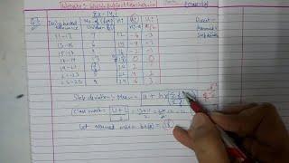 Chapter 14 Exercise 14.1 (Q3 by Step deviation) STATISTICS of Maths class 10