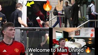 Deal COMPLETE!! Man United new signing James Overy ARRIVED at Manchester hotel after AGREEING to...