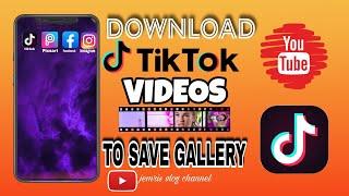 How to download videos on tiktok and save gallery