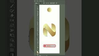 How to make N letter logo in adobe Illustrator, tutorial part-16 #shorts #adobe #adobeillustrator