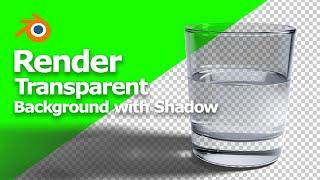 How to render transparent background with shadow in Blender