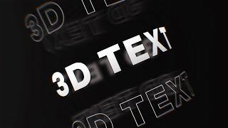 Create Rotating 3D Text Animation In After Effects