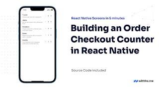 #37 Building an Order Checkout Counter in React Native