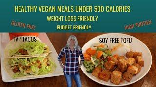 HEALTHY VEGAN MEALS UNDER 500 CALORIES/HIGH PROTEIN