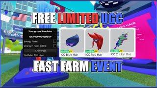 [FREE LIMITED] Strongman Simulator x ICC  Script Hack • Fast Farm Event [T20WORLDCUP]