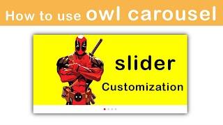 How to customization owl carousel bangla tutorial