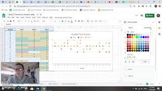Inserting a chart in google sheets