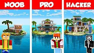 ILE MODERNE DE NOOB vs ILE MODERNE DE PRO vs ILE MODERNE DE HACKER !! Noob vs Pro Minecraft