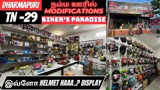 ‼️Offers ‼️TN29 Biker's paradise | நம்ம ஊரில் | Dharmapuri Bike Accessories Shop | Car Decors