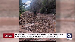 Mudslide impacts traffic on Diamond Fork Canyon, sheriff's office says