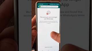 This Account Can no longer use Whatsapp Problem Solution #shorts #trending #viralvideo