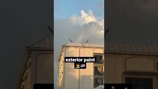 Pintura exterior  EUA Flórida com andaime suspenso #eua #florida #pintor #pintura #vivernoseua