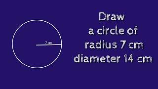 How to draw a circle of radius 7 cm using compass.shsirclasses.