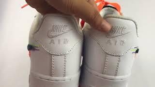 Unboxing Review UA Air Force 1 X Off White “CUSTOM” White BlackOrange  Dope Kicks