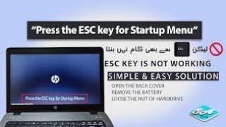 Press the ESC Key for Startup Menu | How to solve problem | Laptop repairing