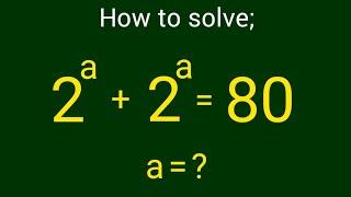 A Nice Exponential Equation | Can you solve this?