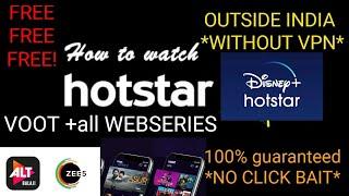 How to watch VOOT HOTSTAR WEBSERIES outside India *WITHOUT VPN* LIFE TIME TRICK|For 2020