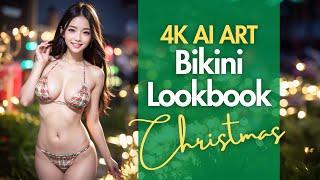 [4K] AI ART video - Japanese Model Lookbook with Christmas Illumination