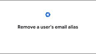 Remove a user's email alias