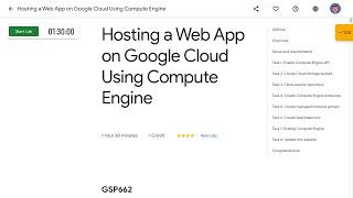 Hosting a Web App on Google Cloud Using Compute Engine GSP662