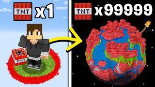 Minecraft, But TNT = World Size