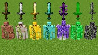 which sword is stronger in Minecraft experiment?