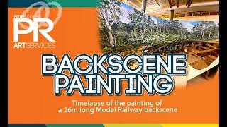 Model Railroad Backdrop - Backscene Painting for G-Scale Model Railway - 26m long