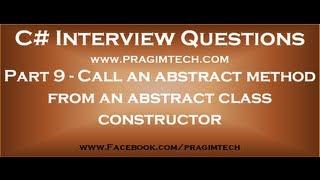 Part 9   Call an abstract method from an abstract class constructor