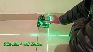 12line green laser level self leveling & manual mode