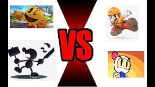 Pac Man And Mr Game Watch Vs Mario Maker And Bomberman MUGEN