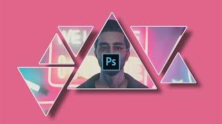 Geometric photo collage in Adobe Photoshop